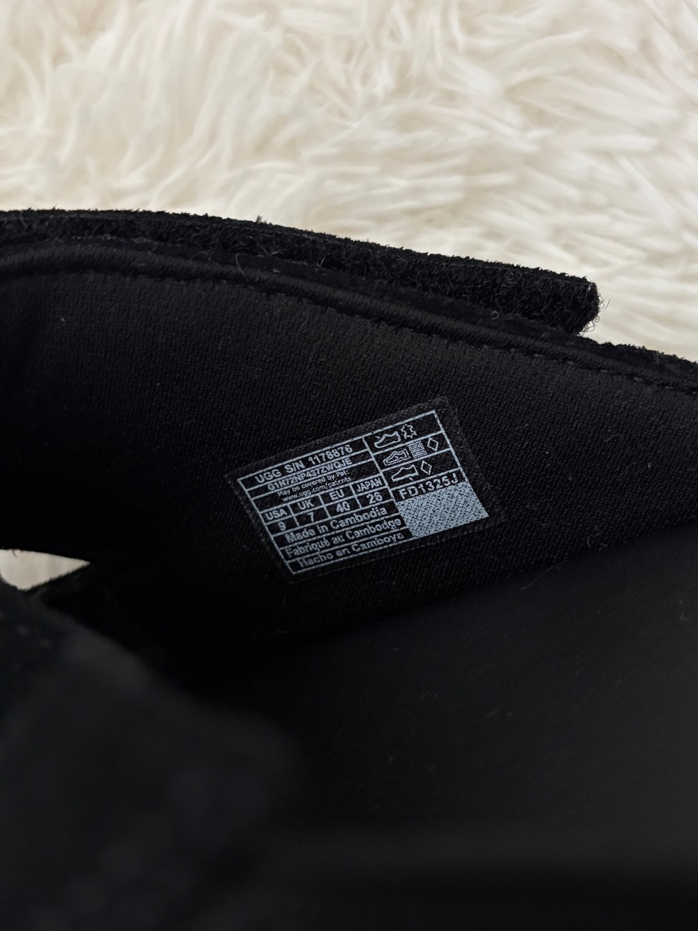 UGG Black Crisscross Suede Slide Sandals- US 9 - Picture 6 of 6